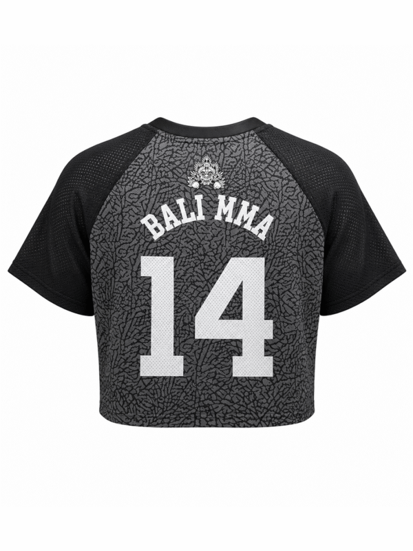 Ladies Crop Top #14 - Grey Cement