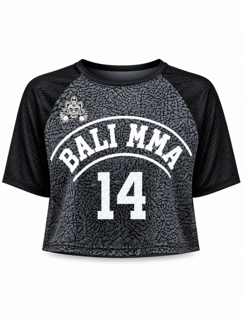 Ladies Crop Top #14 - Grey Cement