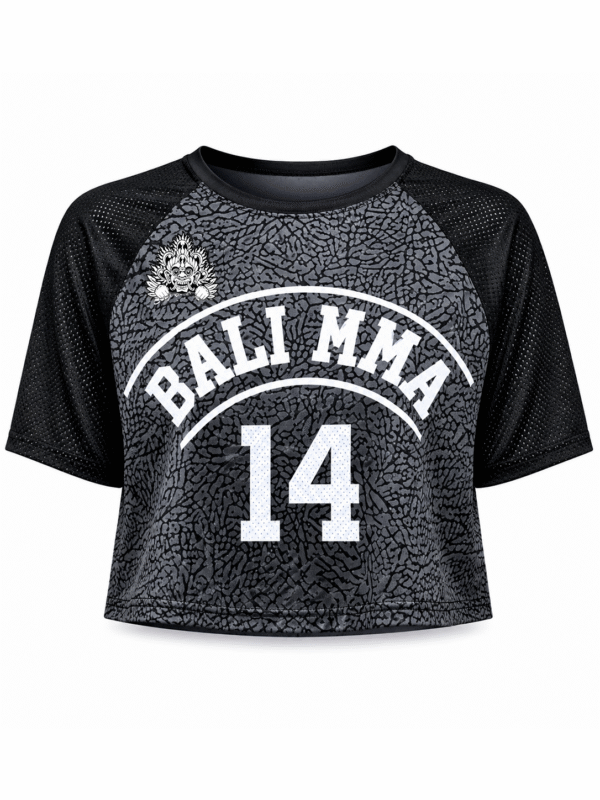 Ladies Crop Top #14 - Grey Cement